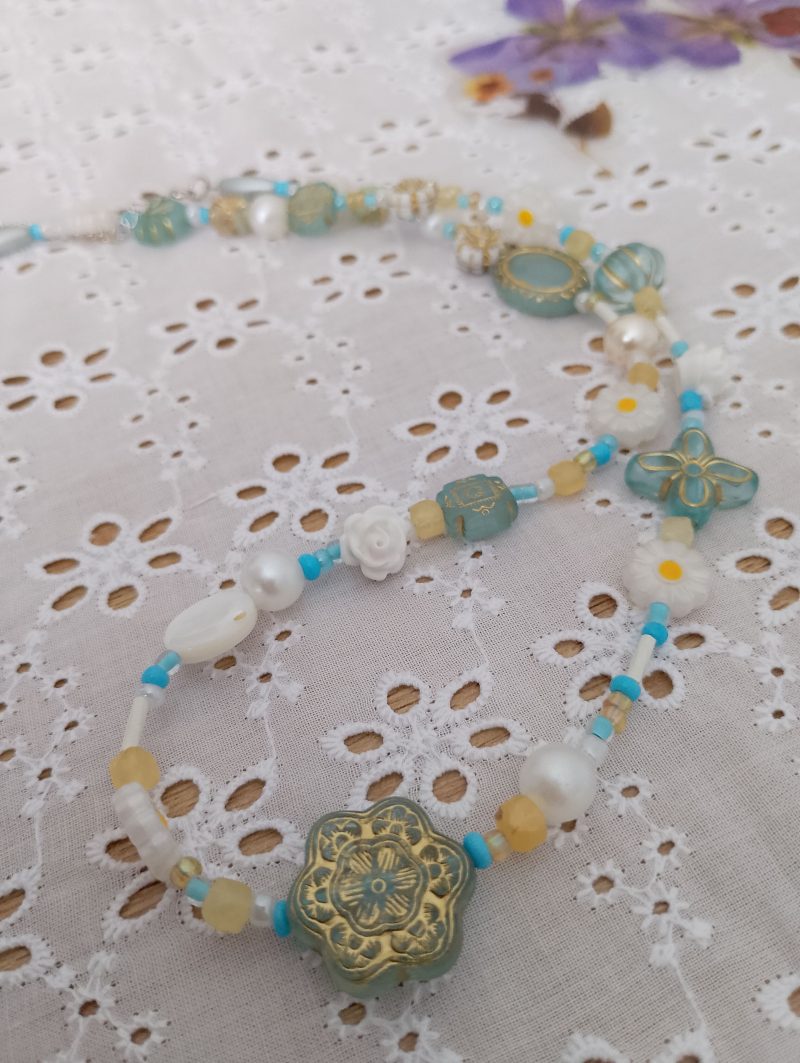 Honey Calcite English Garden Necklace