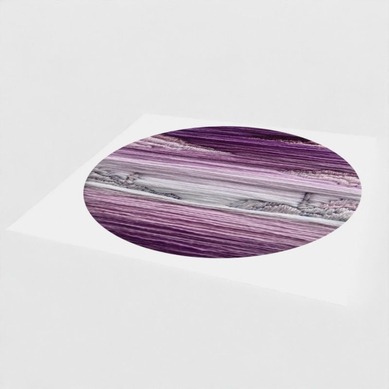 Violet Morning Greeting Card — Hand Embroidery Art | Blank Inside