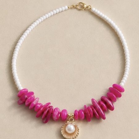 Coastal Theme Shell Chip Bead Anklets