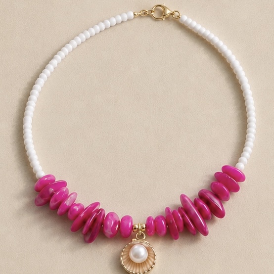 Coastal Theme Shell Chip Bead Anklets