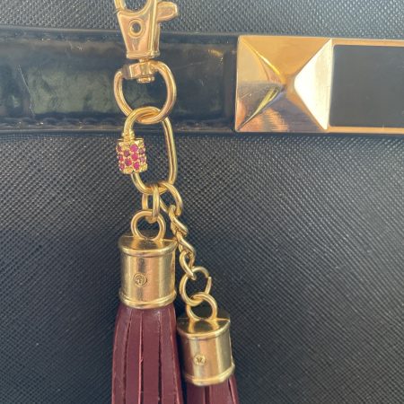 Stunning red Cubic zirconium bag charm/ tassel/ keyring