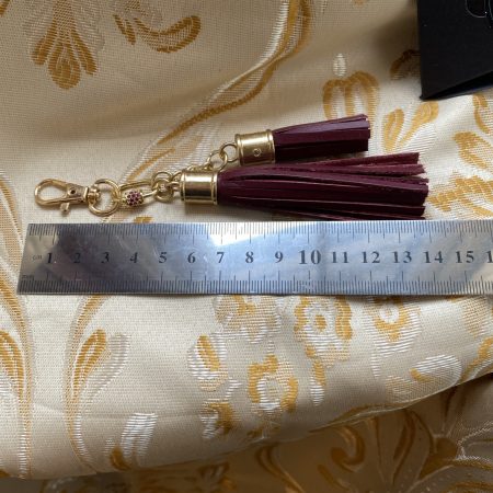Stunning red Cubic zirconium bag charm/ tassel/ keyring