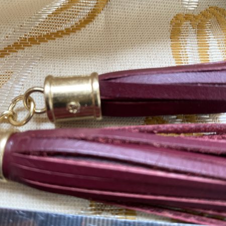 Stunning red Cubic zirconium bag charm/ tassel/ keyring