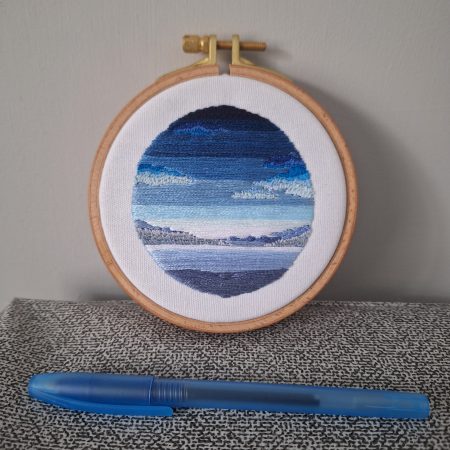 Cool Morning — Original Hand Embroidery in Beechwood Hoop