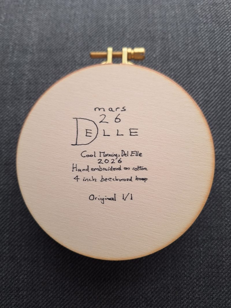 Cool Morning — Original Hand Embroidery in Beechwood Hoop