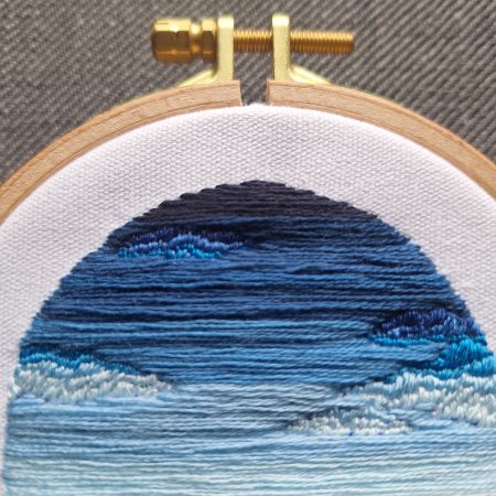 Cool Morning — Original Hand Embroidery in Beechwood Hoop