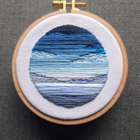 Cool Morning — Original Hand Embroidery in Beechwood Hoop