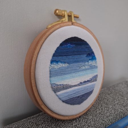 Cool Morning — Original Hand Embroidery in Beechwood Hoop