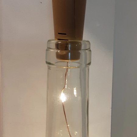 Decorated Glass Wine Bottle, Best Friend Gift