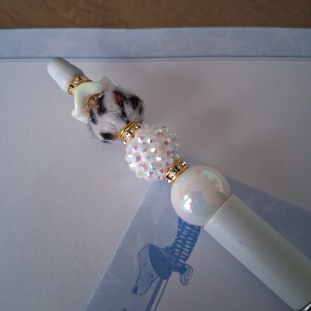 "Dolly" Handmade white pen.