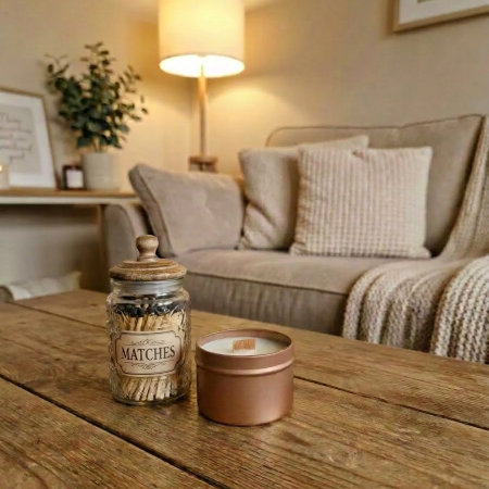 WOOD WICK CANDLE - Rose Gold Collection