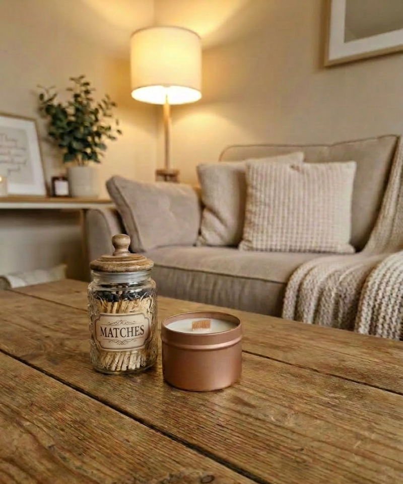 WOOD WICK CANDLE - Rose Gold Collection