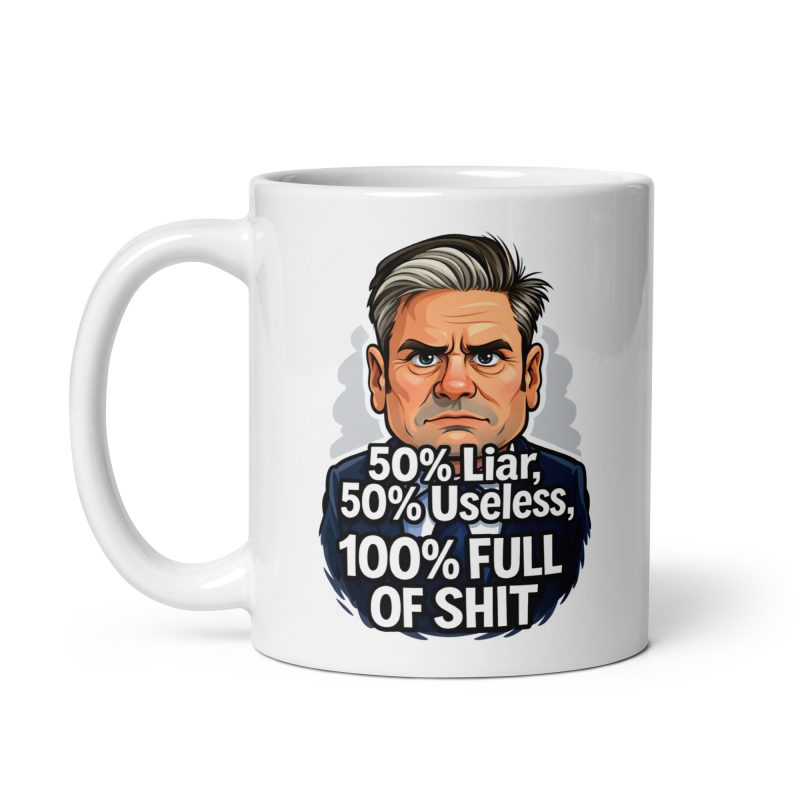 Keir Starmer Political Parody Mug Ceramic 11oz White Made To Order