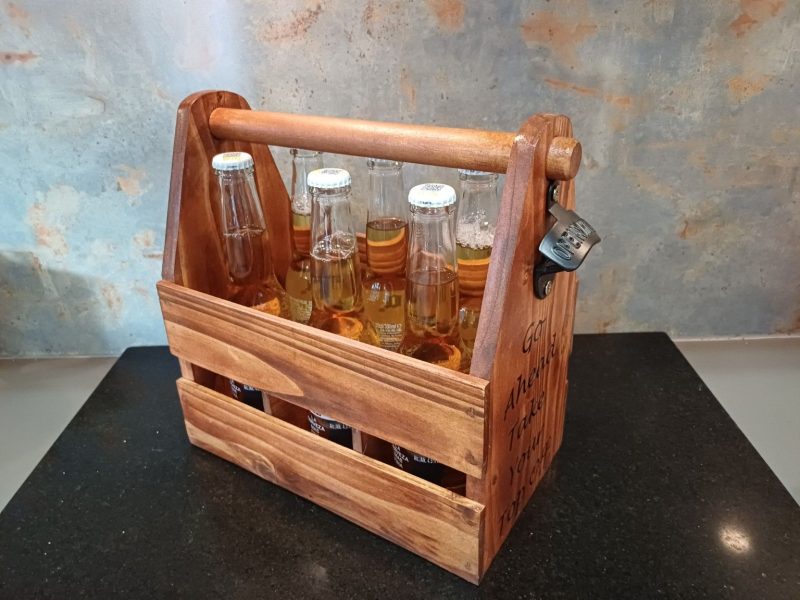 Handmade Wooden Beer caddy