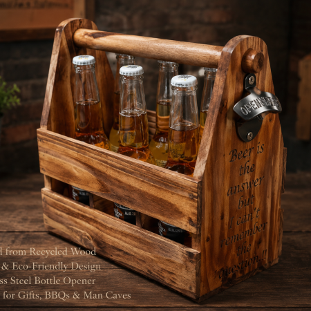 Handmade Wooden Beer caddy