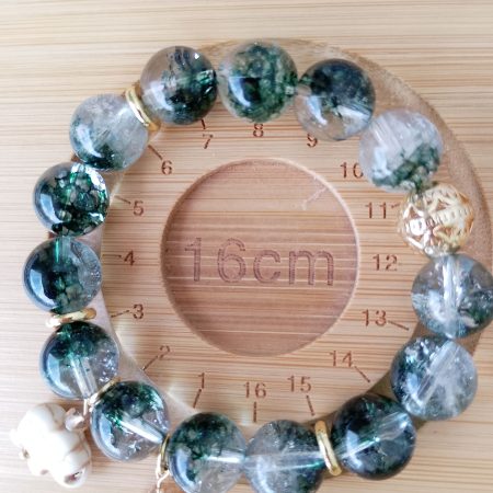 Stunning Green Phantom Quartz 16cm Bracelet