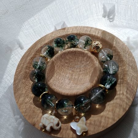 Stunning Green Phantom Quartz 16cm Bracelet