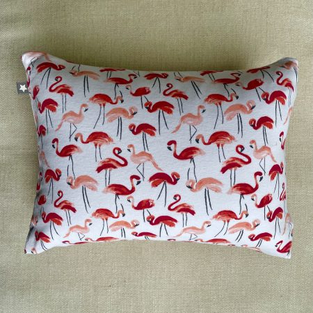 Mini pillow with removable cover (“Pretty Flamingo")