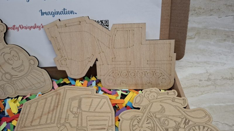 Paint your Own Boys Toys, Wooden Figures, 10cm Tall