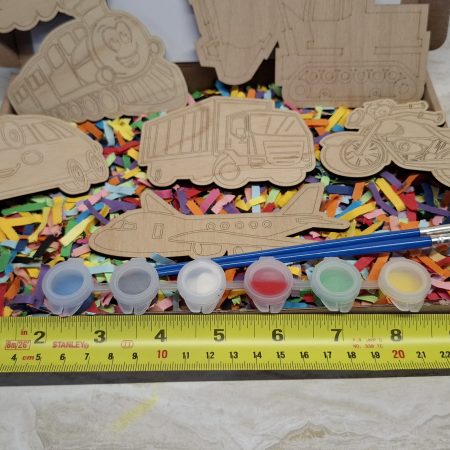 Paint your Own Boys Toys, Wooden Figures, 10cm Tall