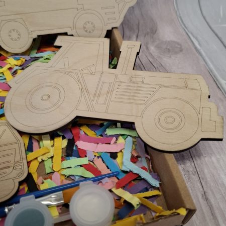 Paint your Own Construction Boys Toys, Wooden Figures, Set of 4