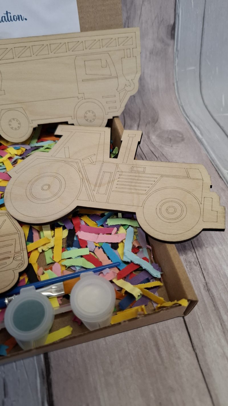 Paint your Own Construction Boys Toys, Wooden Figures, Set of 4