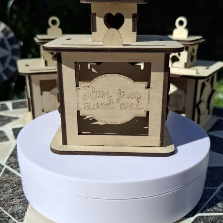 A Personalised Cat Memorial Lantern, Wooden, Engraved Pet Bereavement Keepsake