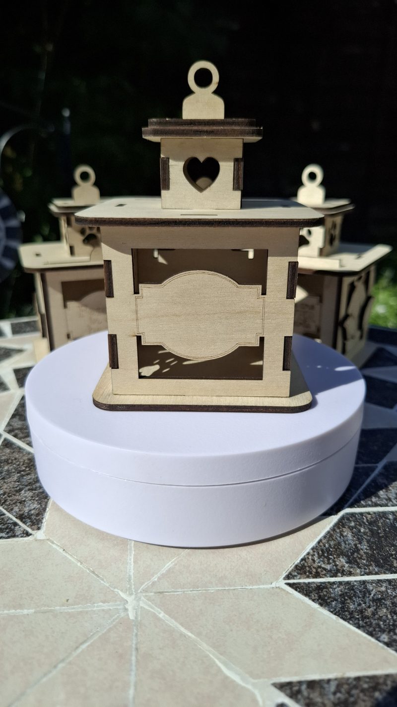 A Personalised Cat Memorial Lantern, Wooden, Engraved Pet Bereavement Keepsake