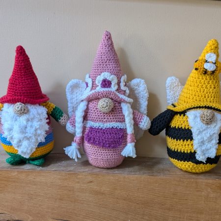 Variety of Crochet Gnomes