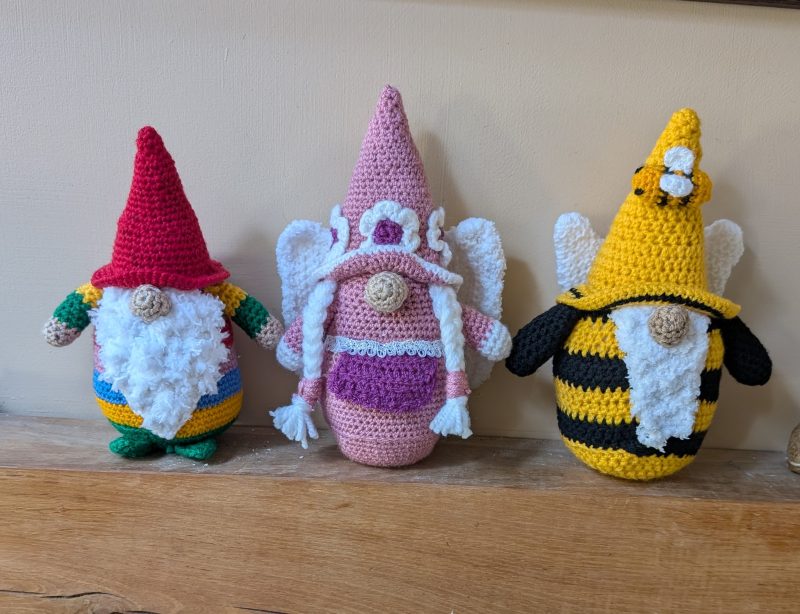 Variety of Crochet Gnomes