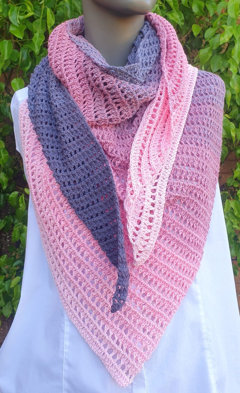 100% Cotton Handmade Crochet Dragon Belly Shawl