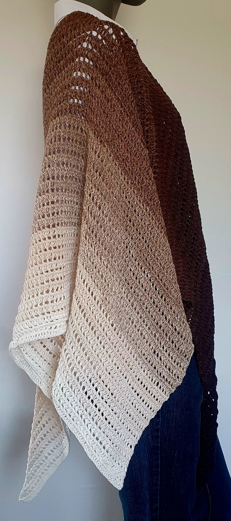 100% Cotton Handmade Crochet Dragon Belly Shawl