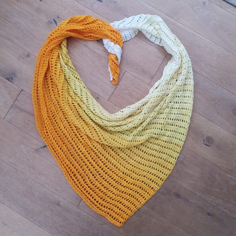 100% Cotton Handmade Crochet Dragon Belly Shawl