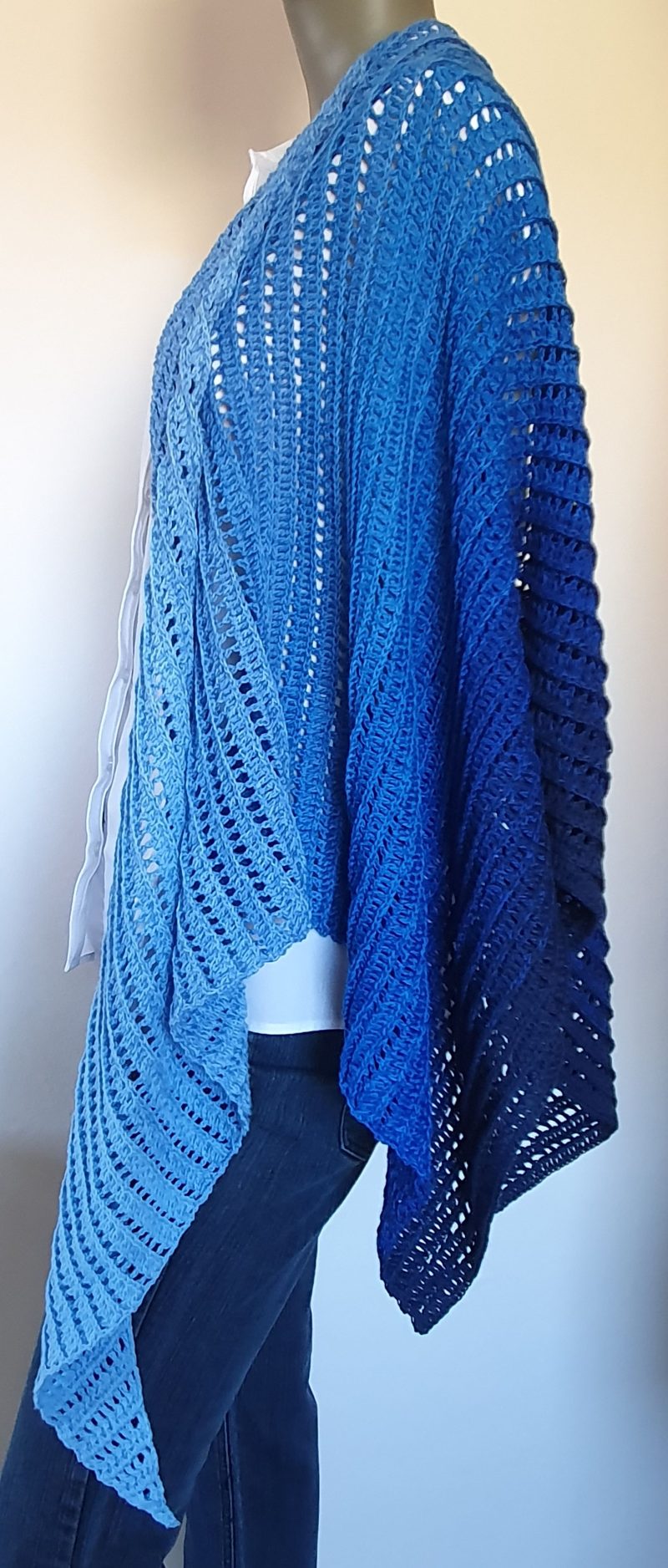 100% Cotton Handmade Crochet Dragon Belly Shawl
