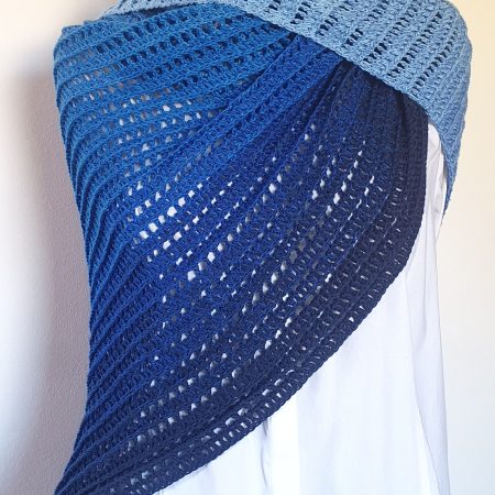 100% Cotton Handmade Crochet Dragon Belly Shawl