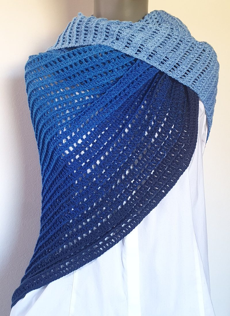 100% Cotton Handmade Crochet Dragon Belly Shawl