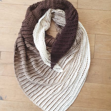 100% Cotton Handmade Crochet Dragon Belly Shawl