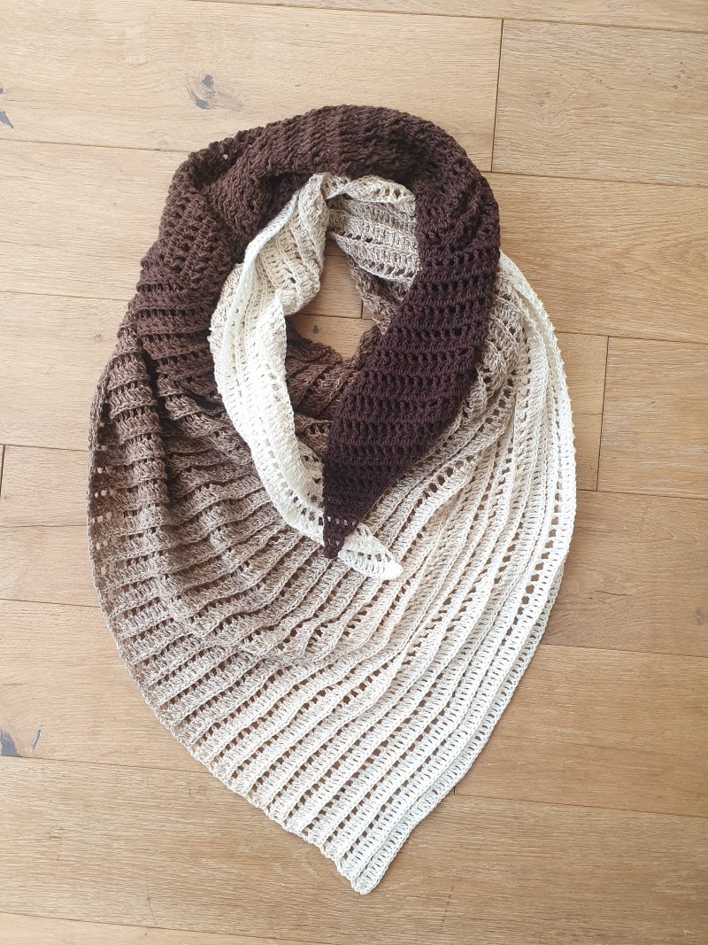 100% Cotton Handmade Crochet Dragon Belly Shawl