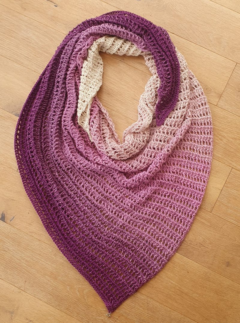 Ombre Dragon Belly Shawl