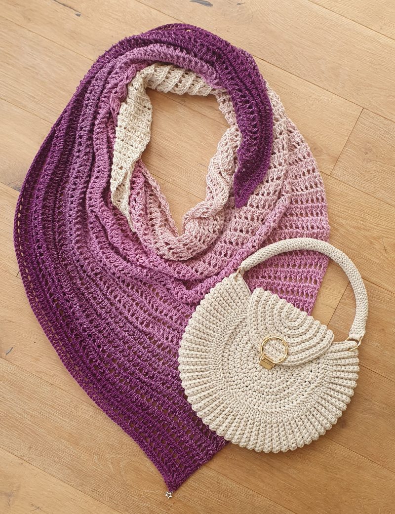 Ombre Dragon Belly Shawl