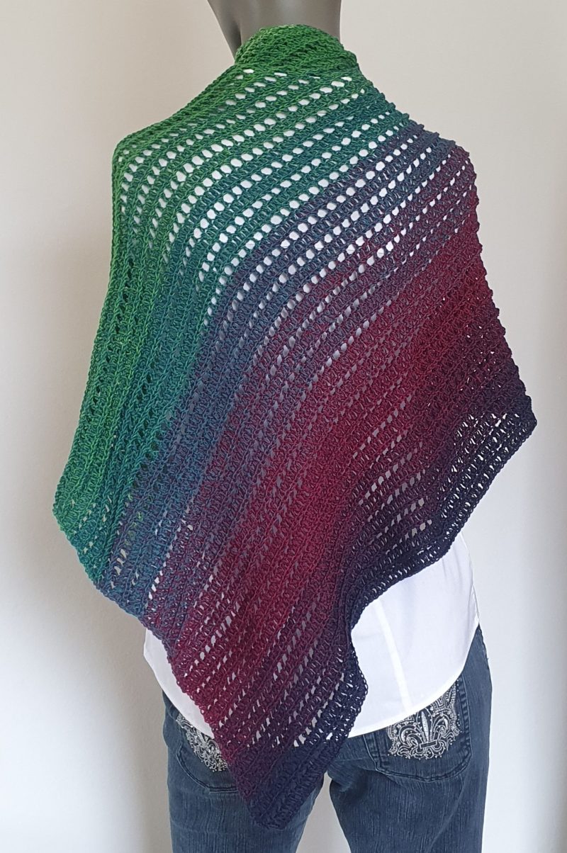 Ombre Dragon Belly Shawl