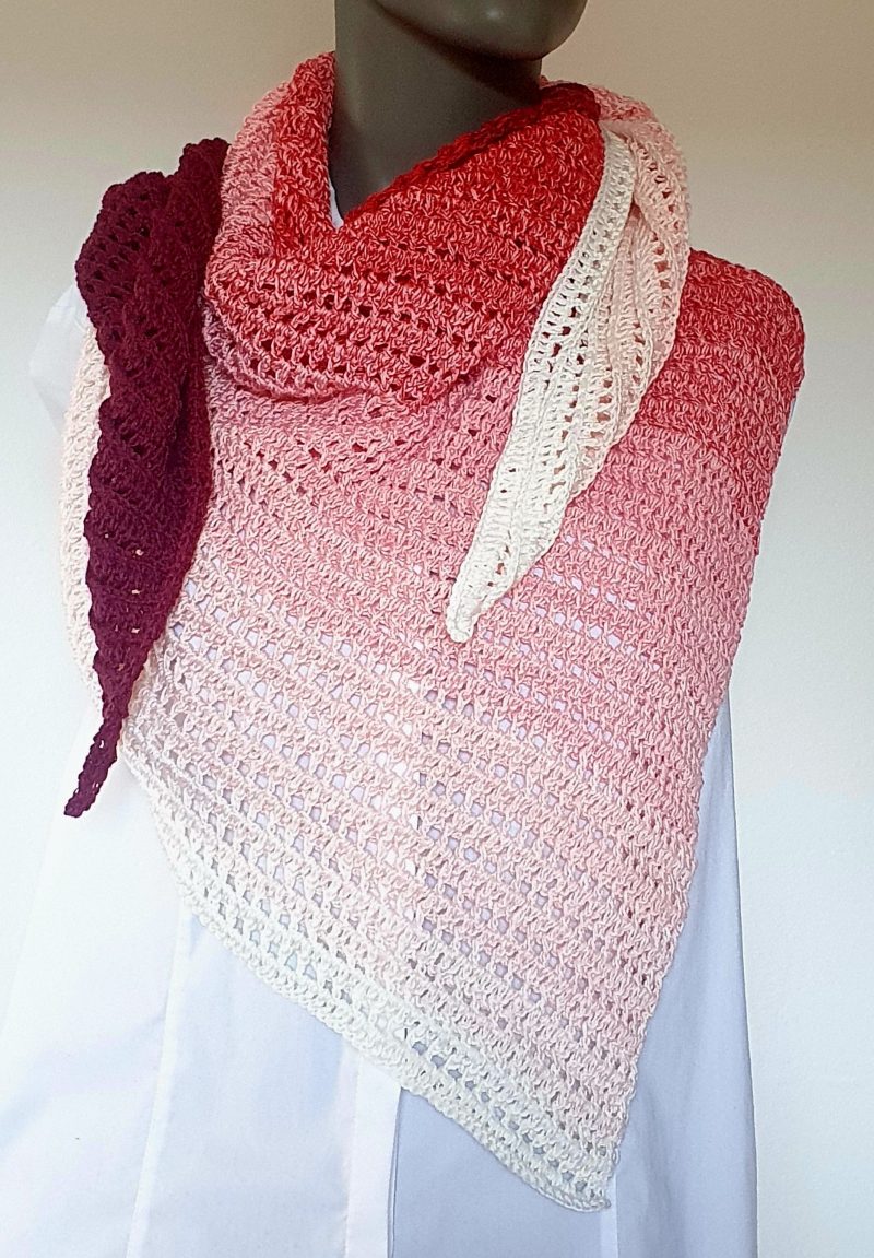 Ombre Dragon Belly Shawl