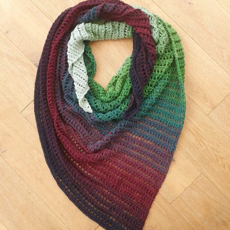 Ombre Dragon Belly Shawl
