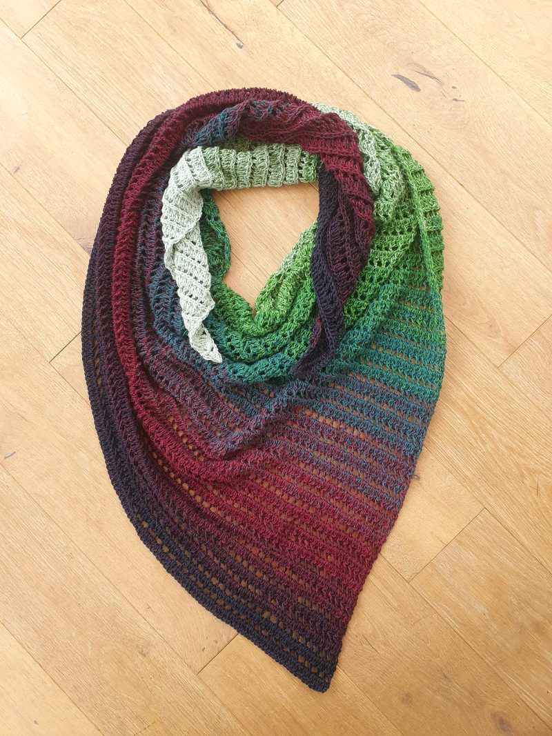 Ombre Dragon Belly Shawl