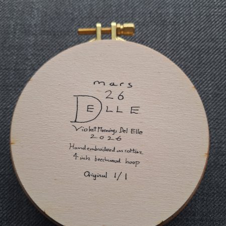 Violet Morning — Original Hand Embroidery in Beechwood Hoop