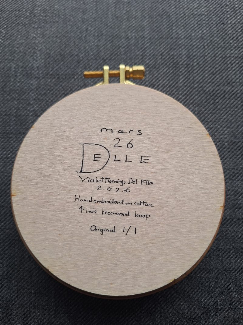 Violet Morning — Original Hand Embroidery in Beechwood Hoop