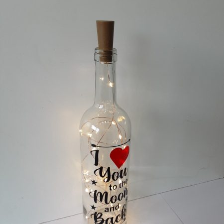 Best Friend Wine Bottle Gift, “I Love you to the Moon and Back”