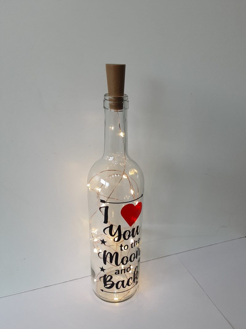 Best Friend Wine Bottle Gift, “I Love you to the Moon and Back”