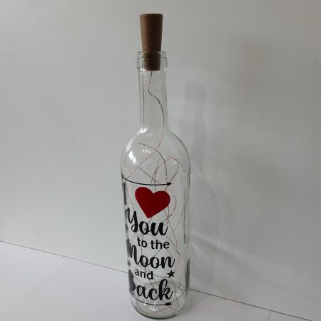 Best Friend Wine Bottle Gift, “I Love you to the Moon and Back”