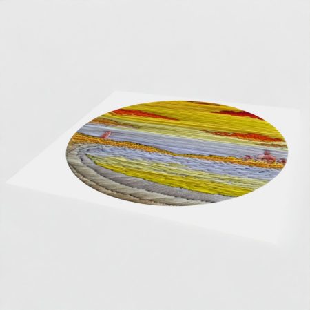 Bright Sunset Greeting Card — Hand Embroidery Art | Blank Inside